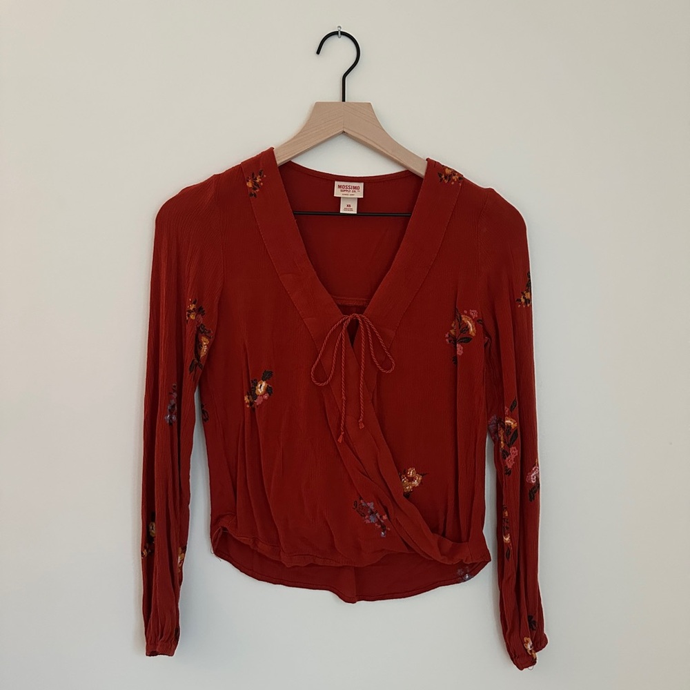 Rust Floral Top